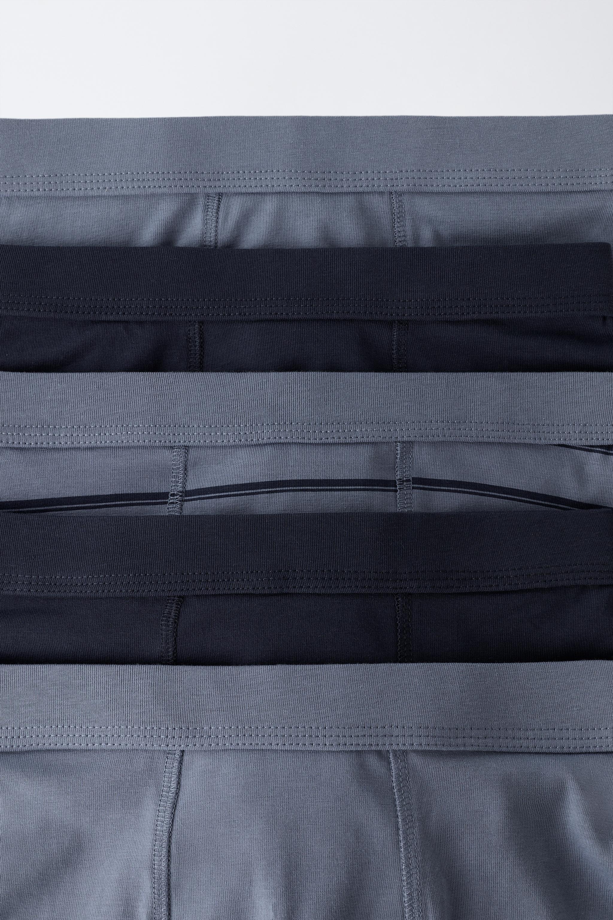 6-14 YEARS/ PACK OF FIVE STRIPED AND SOLID BOXERS